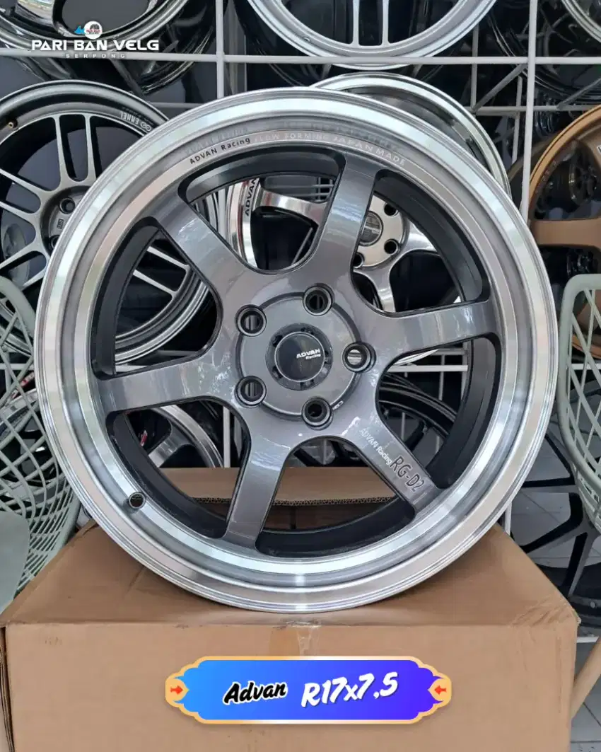 Velg Advan Rgd2 ring 17 lebar 7,5 pcd. 5x114 ET. 40 innova xpander