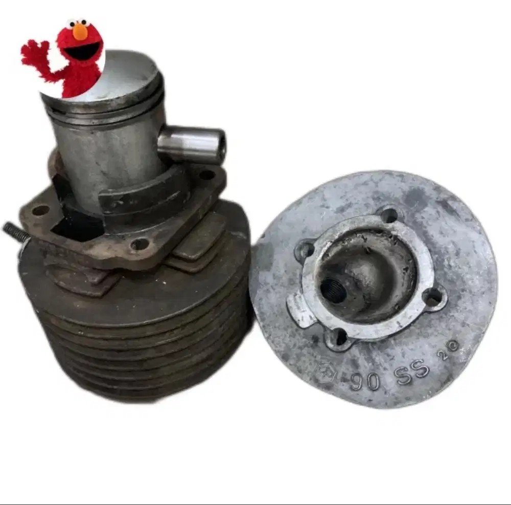 Blok Boring Head Piston Vespa PTS Special 90