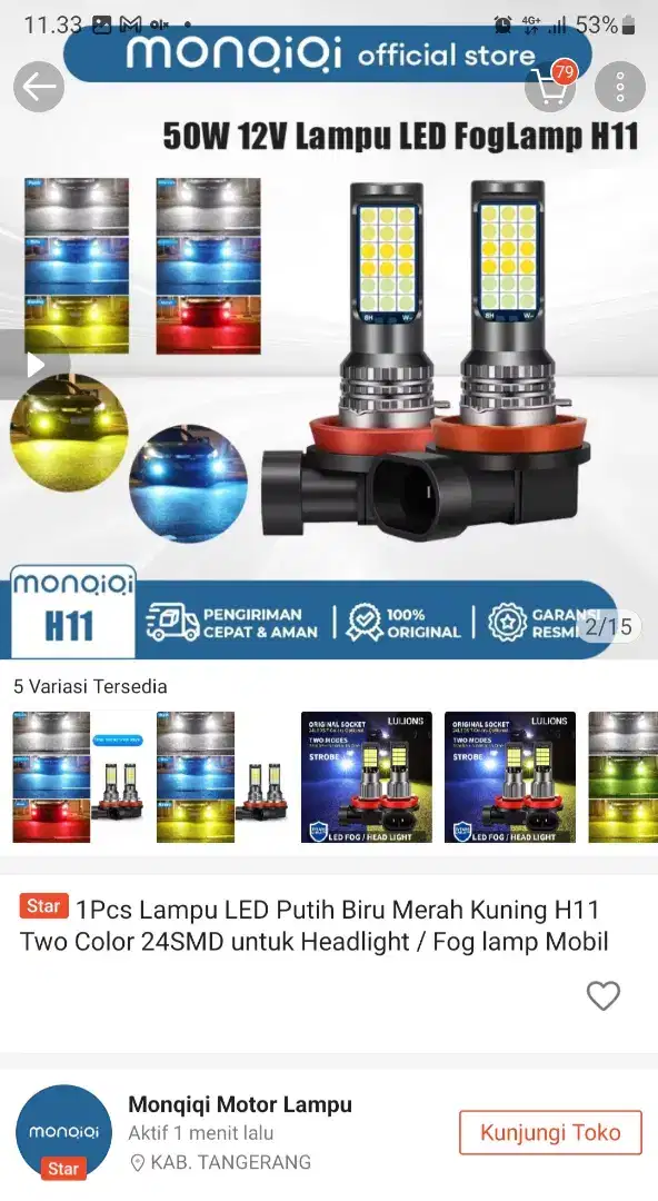 Dijual LED lampu foglamp lampu kabut monqiqi