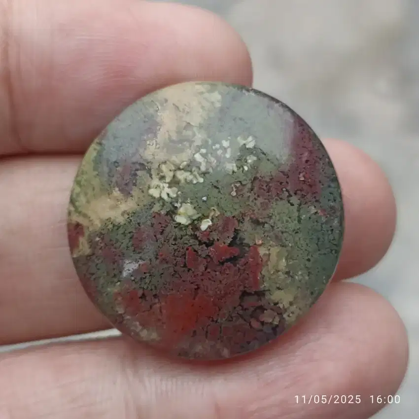 Batu lumut trenggalek moss agate untuk liontin