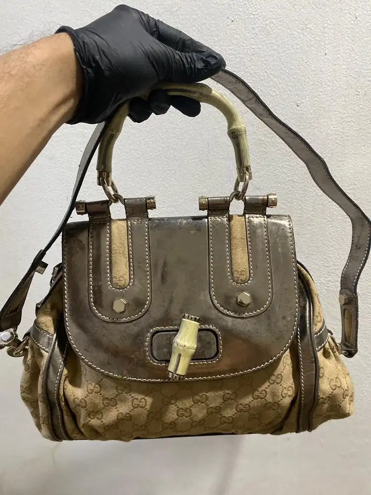 Gucci bambu handle with strap vintage original (sale) net price