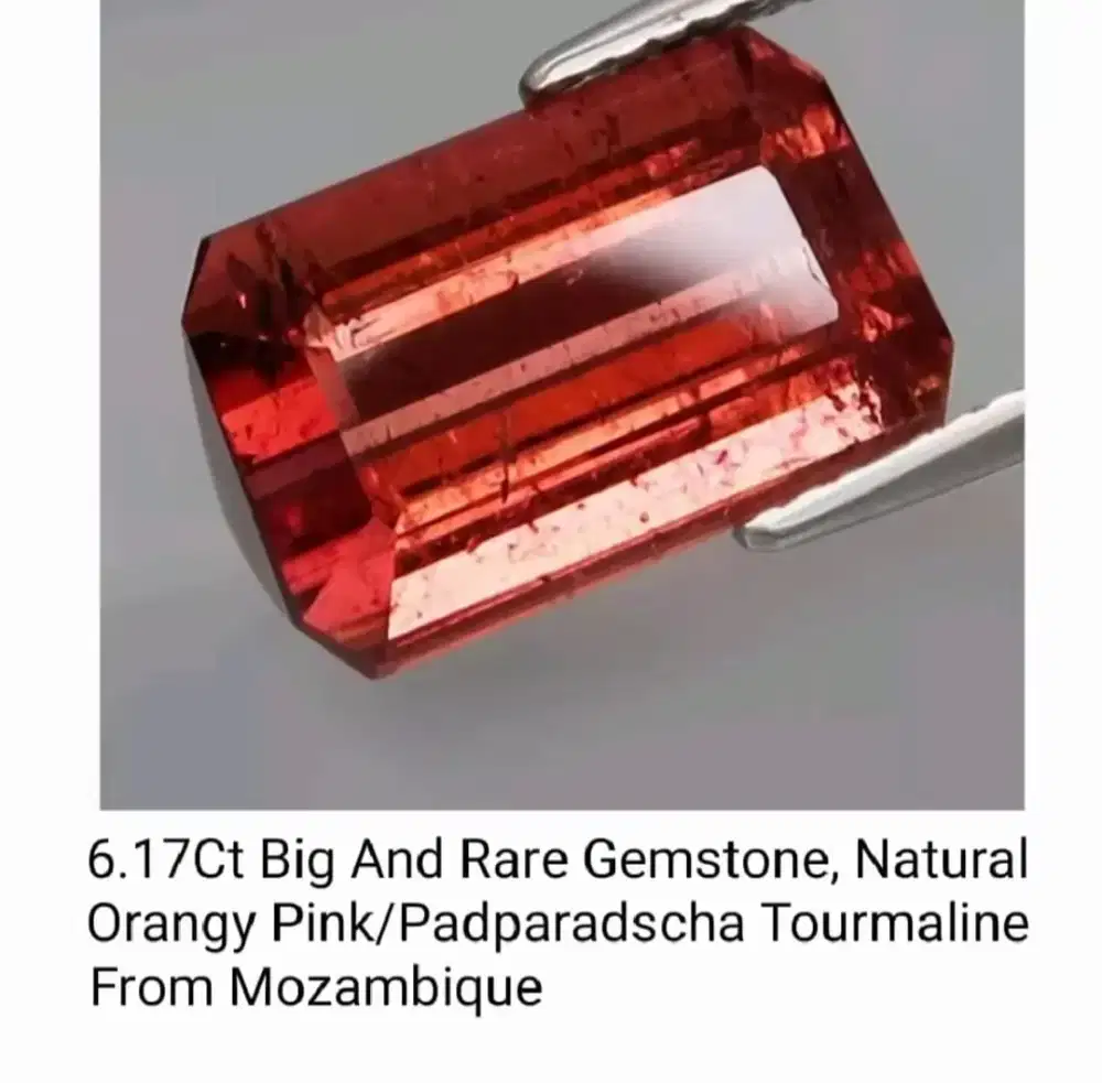 Natural Tourmaline Padparadscha Color 6.18 Carats Memo GRI