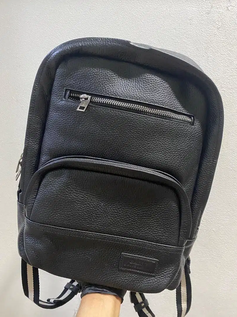 Backpack bally black leather good banget