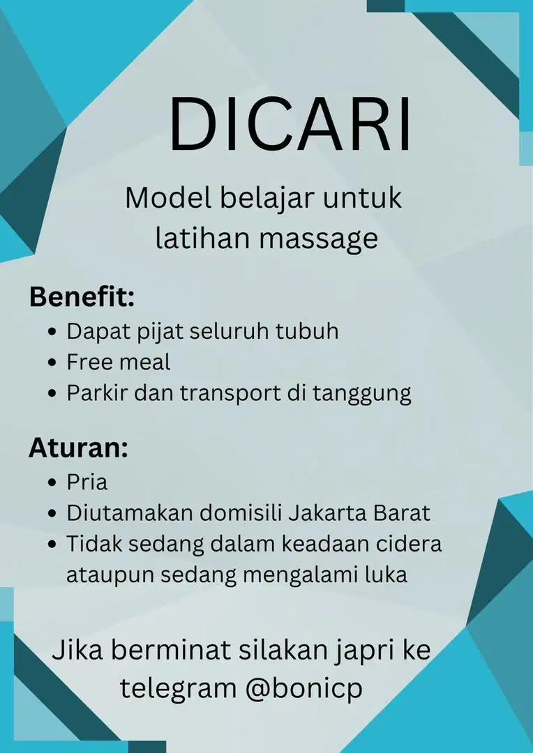 Model Latihan Pijat