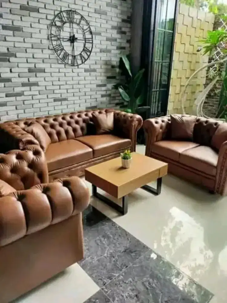 Sofa klasik mewah kancing seribu