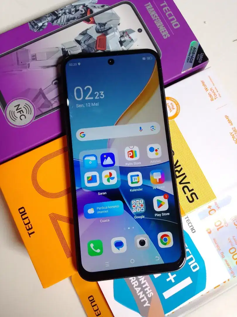 Infinix Tecno Spark 30C 6+6/128GB NFC Mulus Garansi
