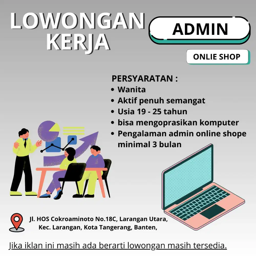 Lowongan Admin E-commerce / Online Shop