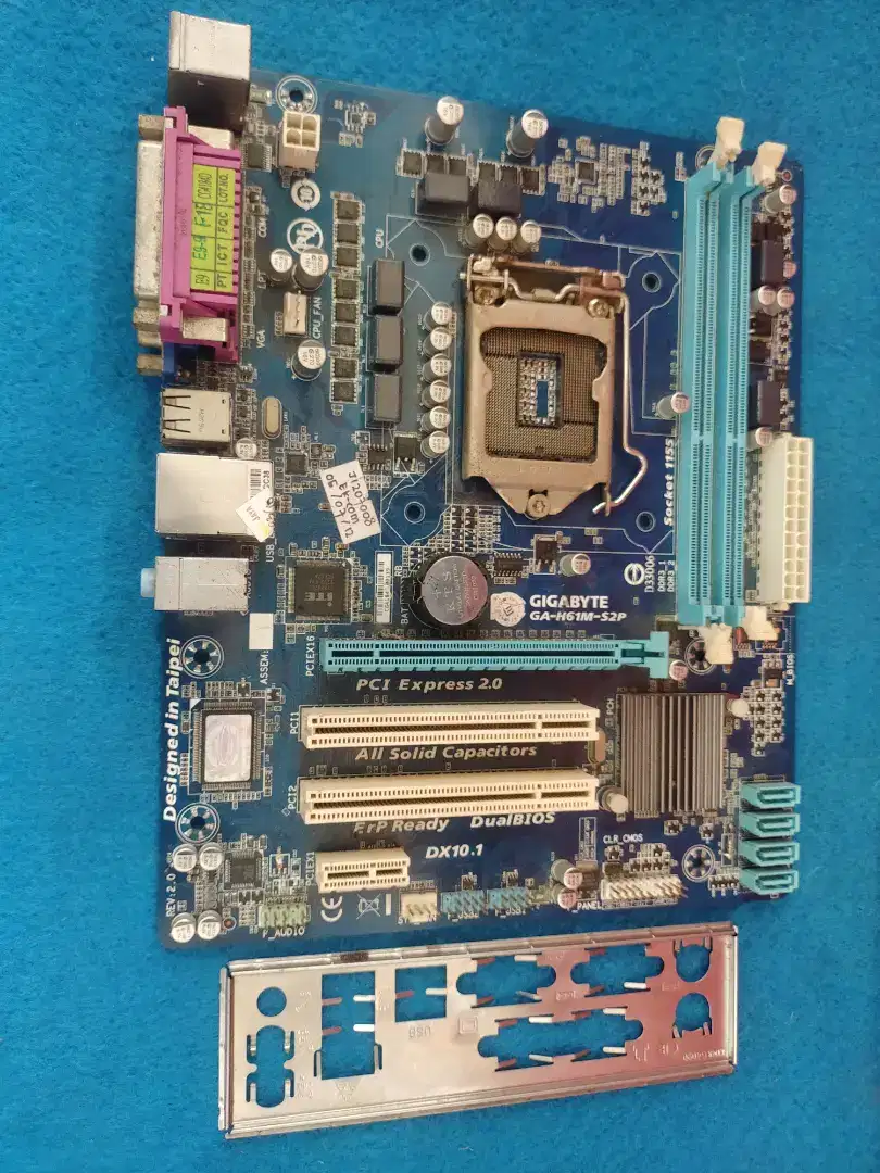 Motherboard mainboard gigabyte h61 ddr3 socket 1155 normal tested