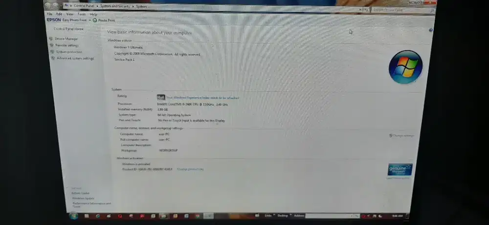 DIJUAL PC+Monitor LG 17INCH+keyboard