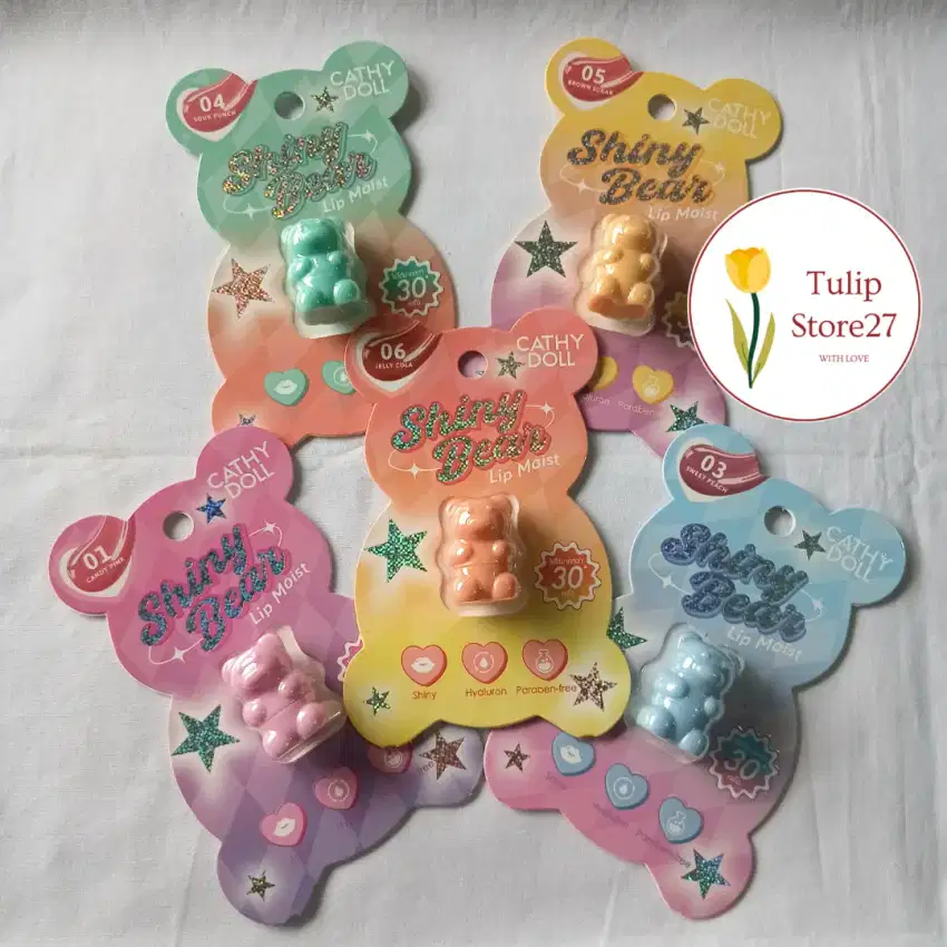 Cathy Doll Shiny Bear Lip Moist pelembab bibir berbentuk beruang