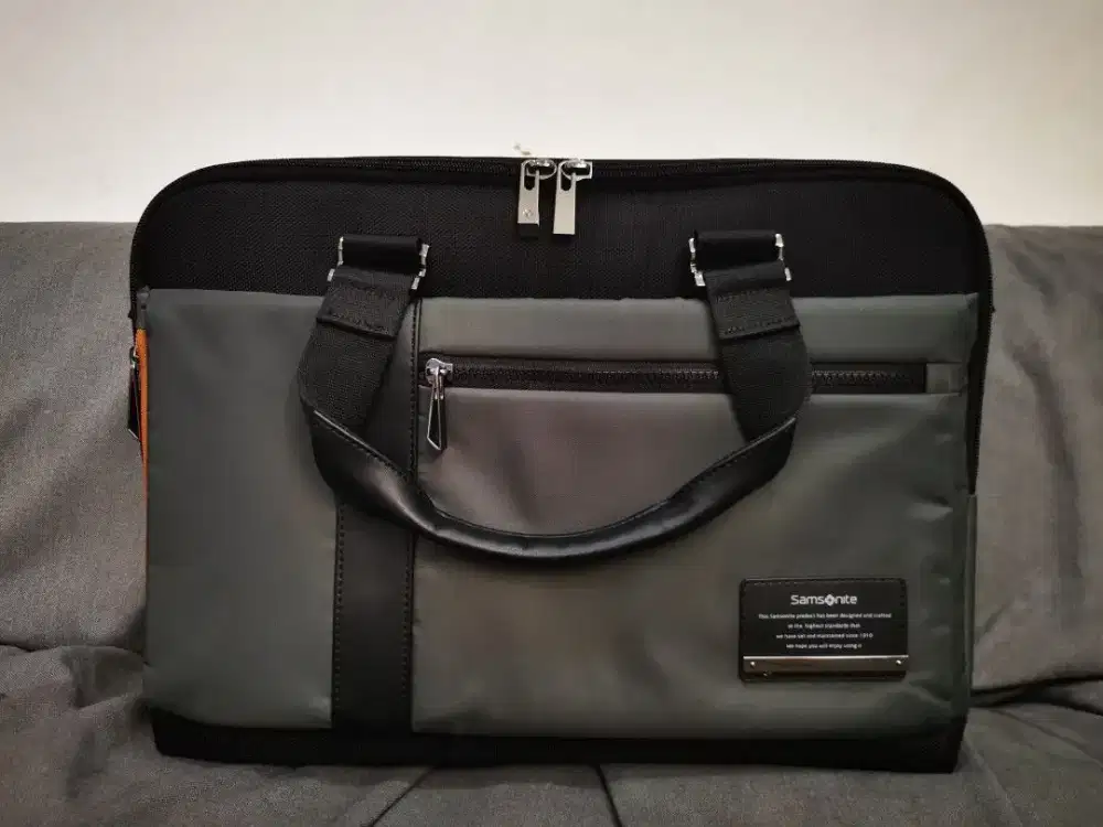 Samsonite openroad bailhandle laptop briefcase sling bag tas original