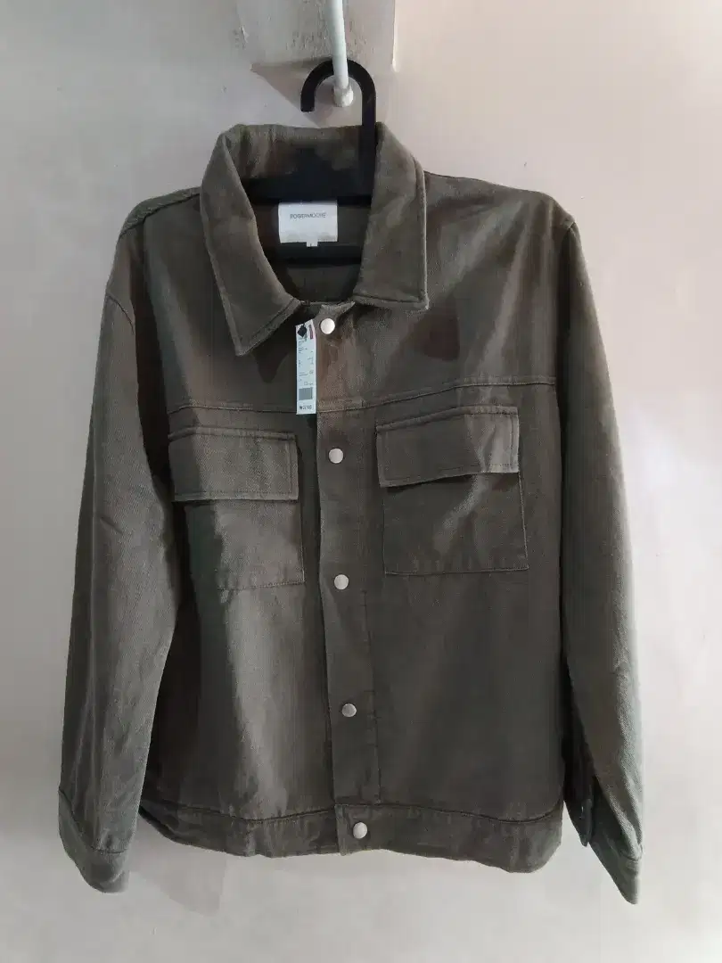 Jaket jeans ijo army ROGERMOORE