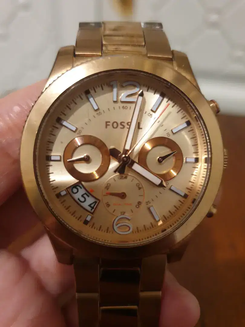 PRELOVED WATCH JAM TANGAN FOSSIL ORIGINAL RANTAI BESI