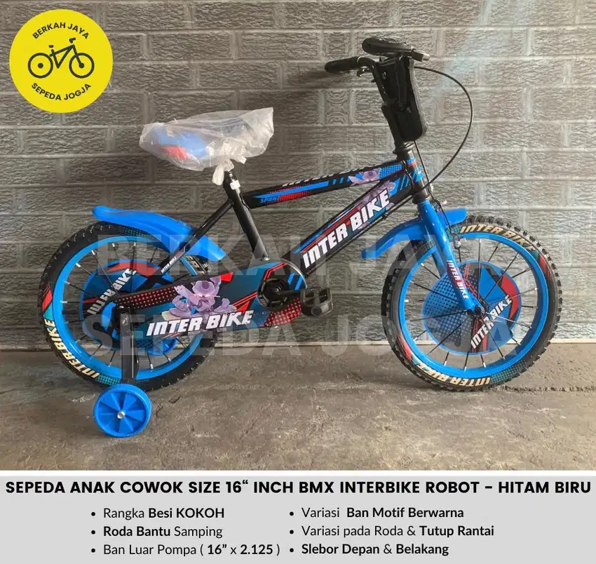 BARU Sepeda Anak Cowok Size 16” inch BMX Interbike Inter Bike Robot