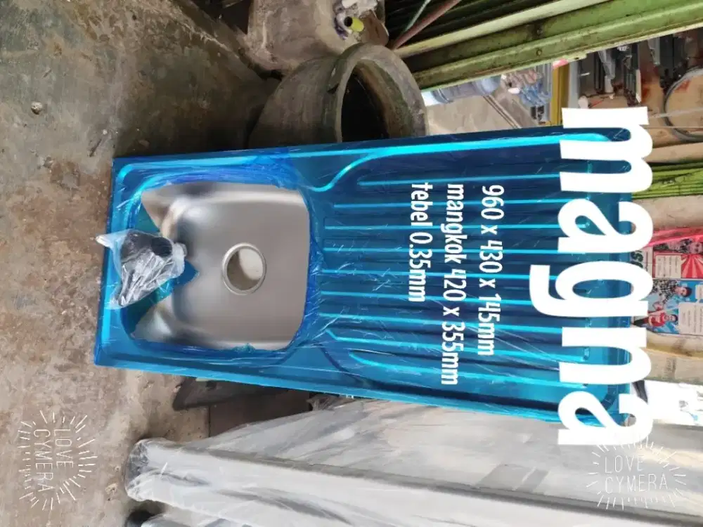 Kitchen sink Bak Cuci piring lubang 1 sayap