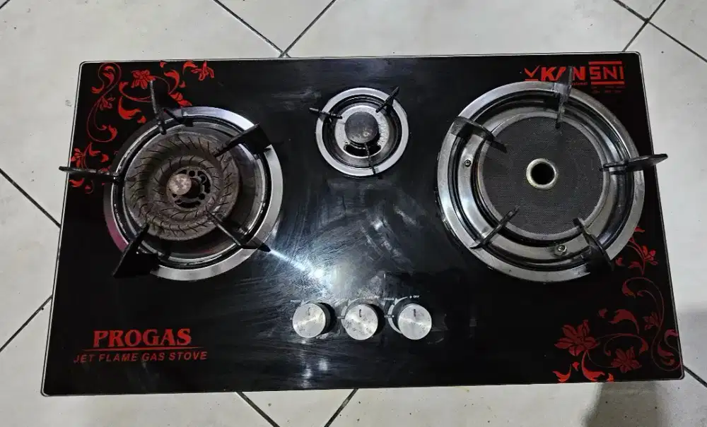 Progas Kompor Gas PG-333 / Tungku & bara Gas Material : Kaca