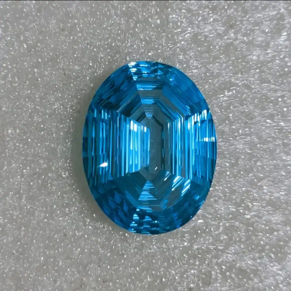 Natural Blue Topaz 54.40 Carats Memo GRI