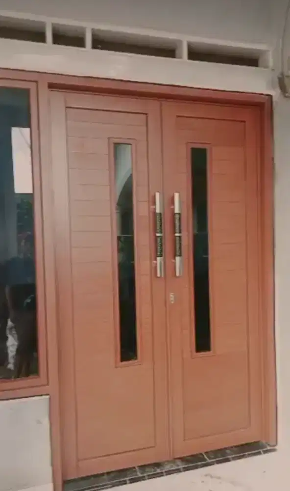 Pintu swing double + jendela T220/L180