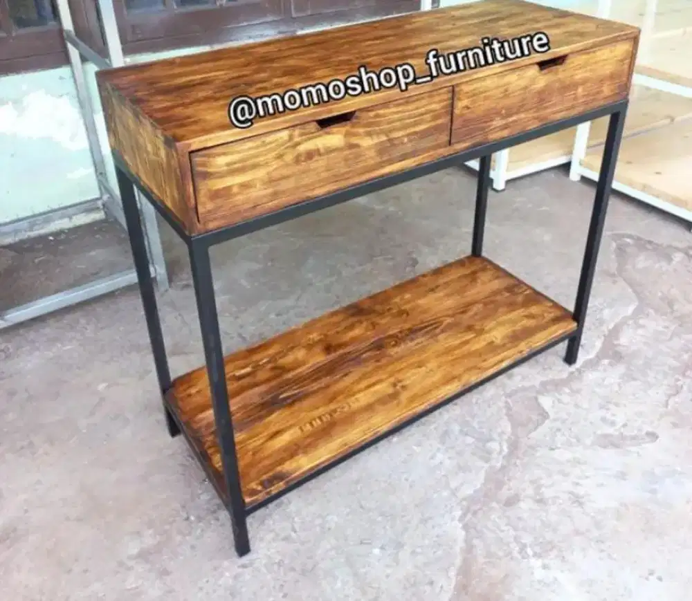 Meja console meja dapur rangka besi
