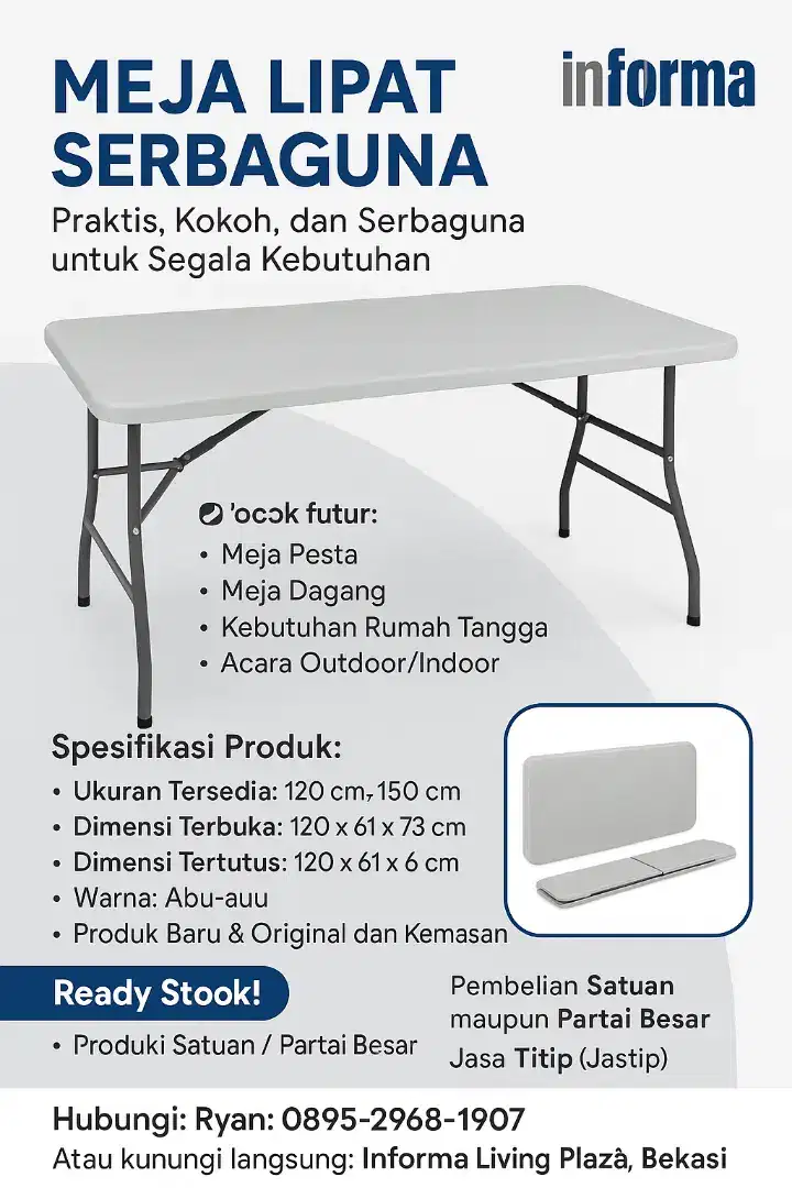 MEJA PRAKTIS SERBAGUNA DAN MULTIFUNGSI