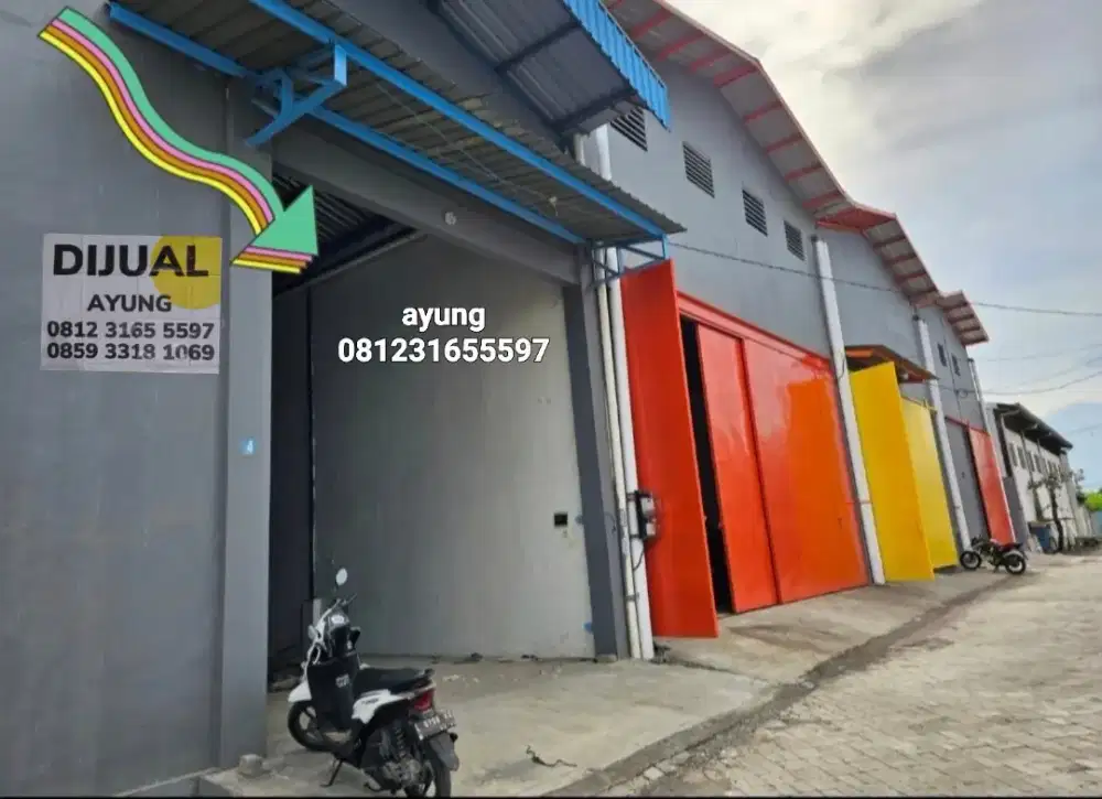 DIJUAL/SEWA Gudang kosongan di Kedinding Sby dgn Kontruksi Rangka besi