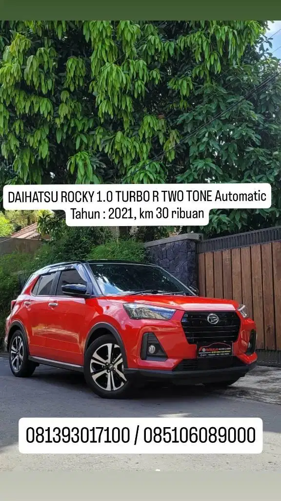 DAIHATSU ROCKY 1.0 TURBO R  Automatic
Th  2021, km 30 ribuan,pjk baru