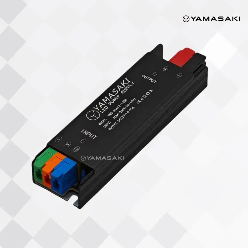 Yamasaki Power Supply Trafo Adaptor Power Supply Slim Black 12V 10A