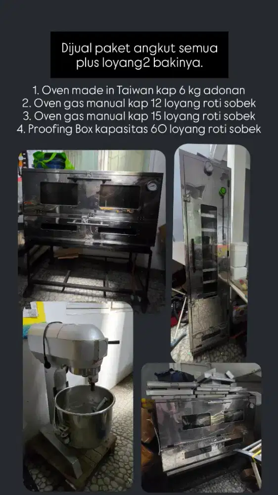 Oven gas set dan proofing box