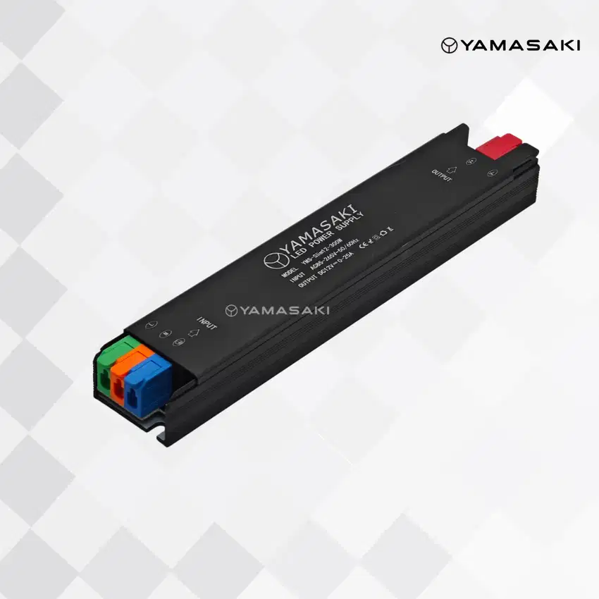 Yamasaki Power Supply Trafo Adaptor Power Supply Slim Black 12V 25A