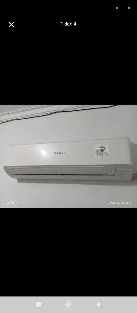 AC SHARP ½PK belum ada 1tahun