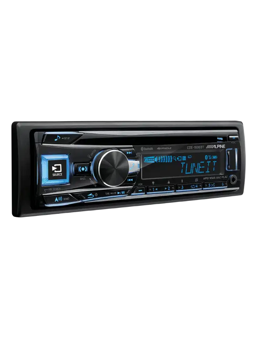 Dijual Tape Head Unit Alpine 163EBT Bluetooth Single Processor Highend
