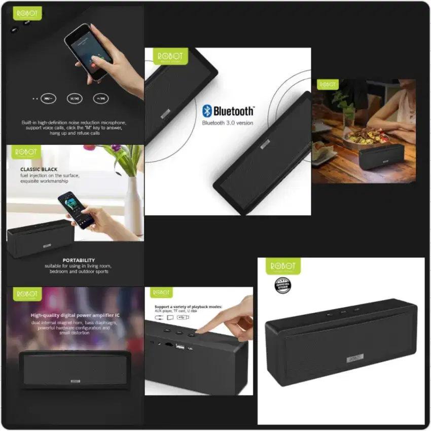 Speaker bluetooth by robot
