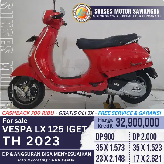 READY YUKKK DP 900K BISA PIAGGIO VESPA LX 125 IGET 2023
