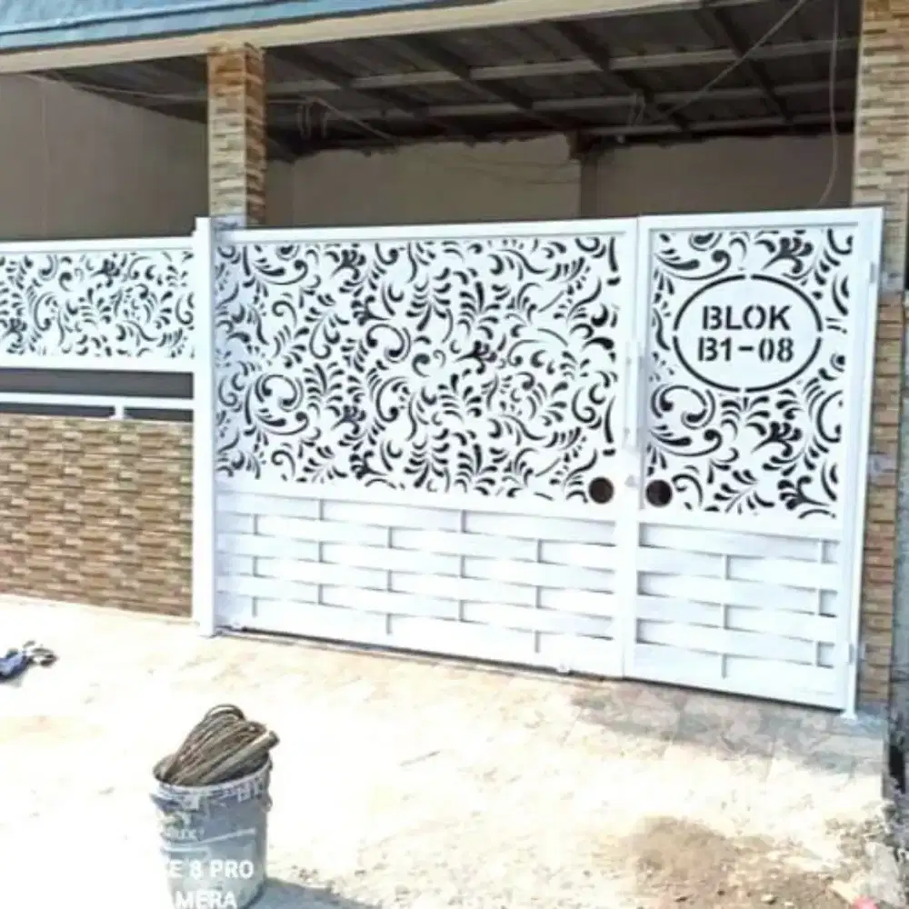 Pintu dorong cating laser