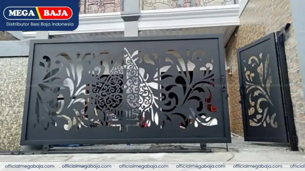 Pintu gerbang cating laser