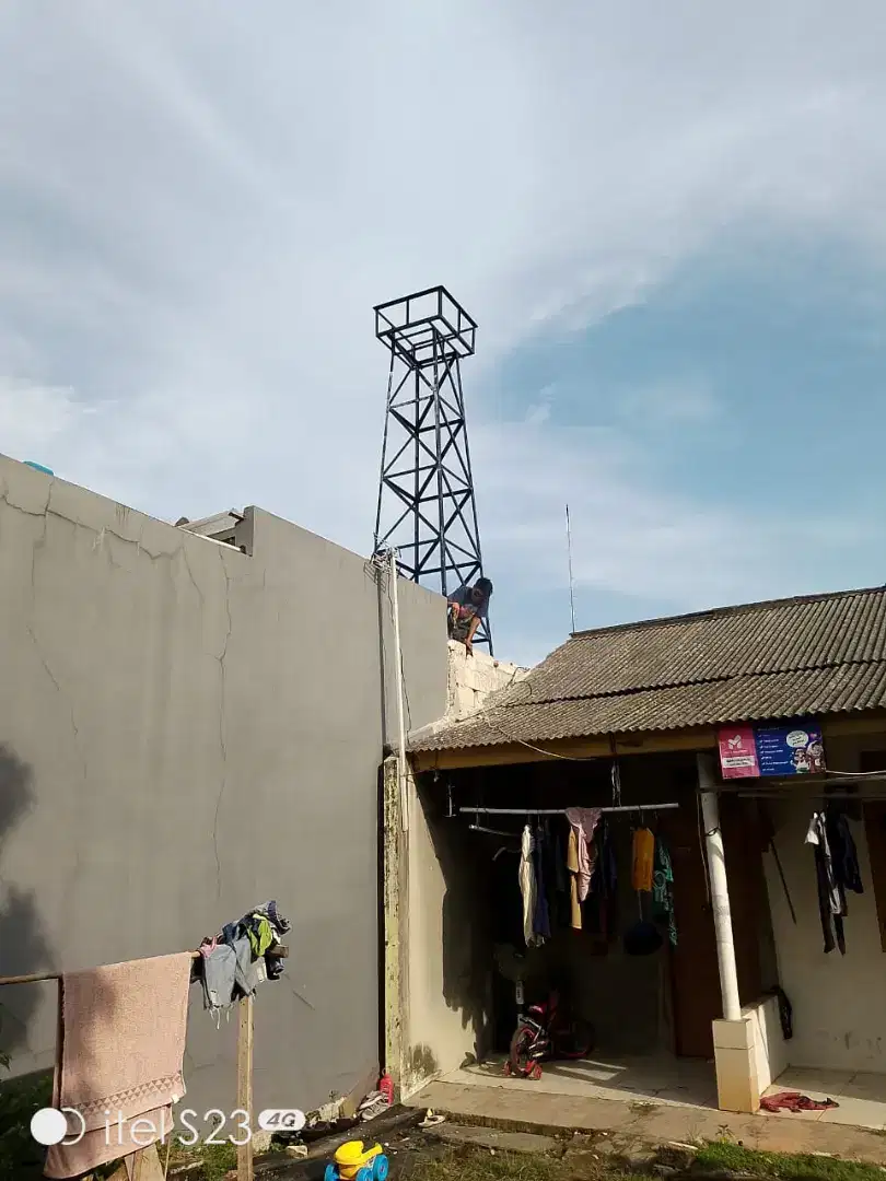 Tiang Tower toren air tinggi 4 meter