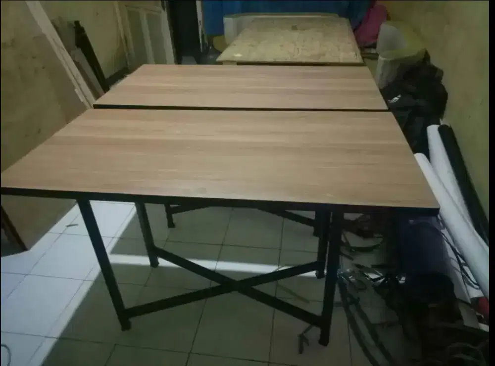 Meja lipat meja bongkar pasang meja kantin meja makan