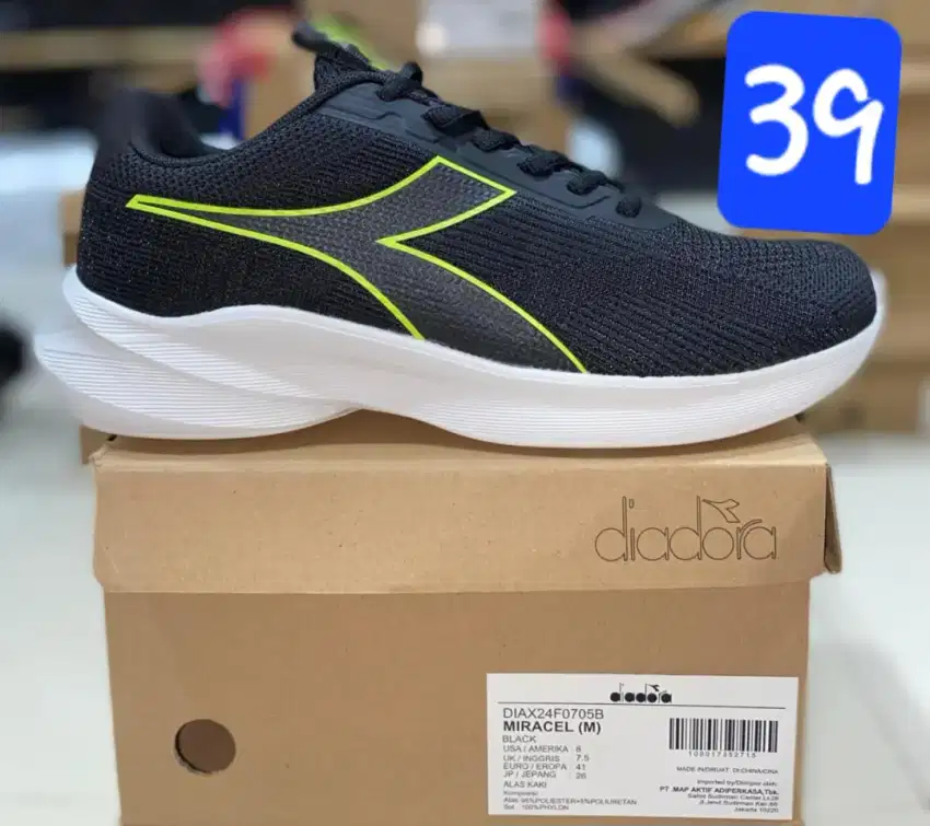 Sepatu run walking Diadora pria wanita size 39 Original Sport Station