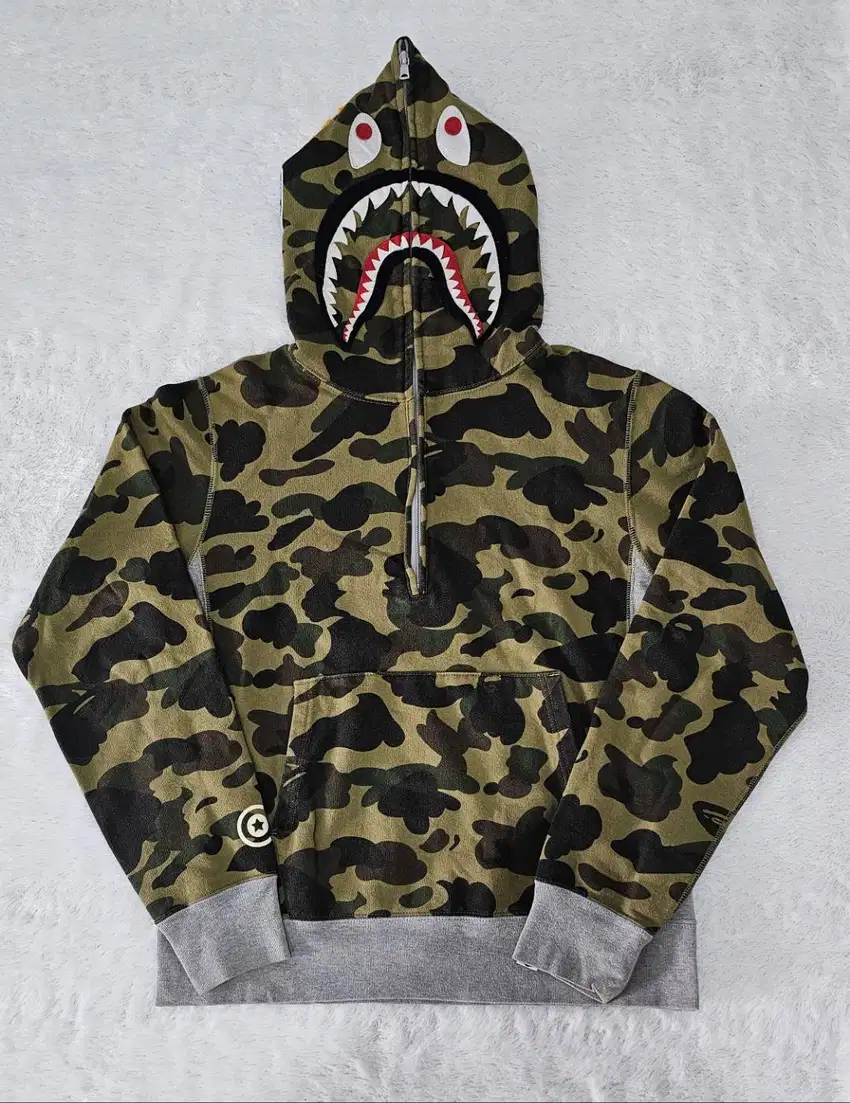 Hoodie BAPE Halfzip camo Original 100%