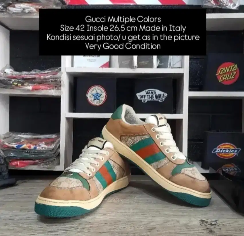 Gucci Multiple Collors  Size 42 Insole 26.5