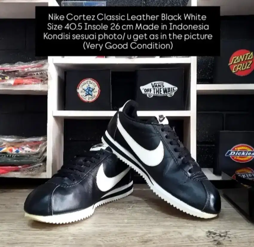 Nike Cortez Classix Leather BW Size 40.5 Insole 26
