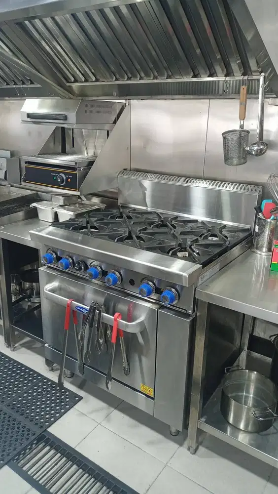 Kompor Gas Resto Cafe Hot Plate Burner Stove Range Cooker Cooking