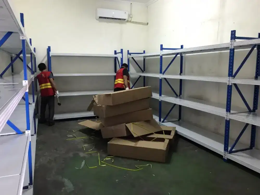 RAK SHELVING AMBALAN KAPASITAS 250KG DAN 600KG PER LEVEL SUSUN