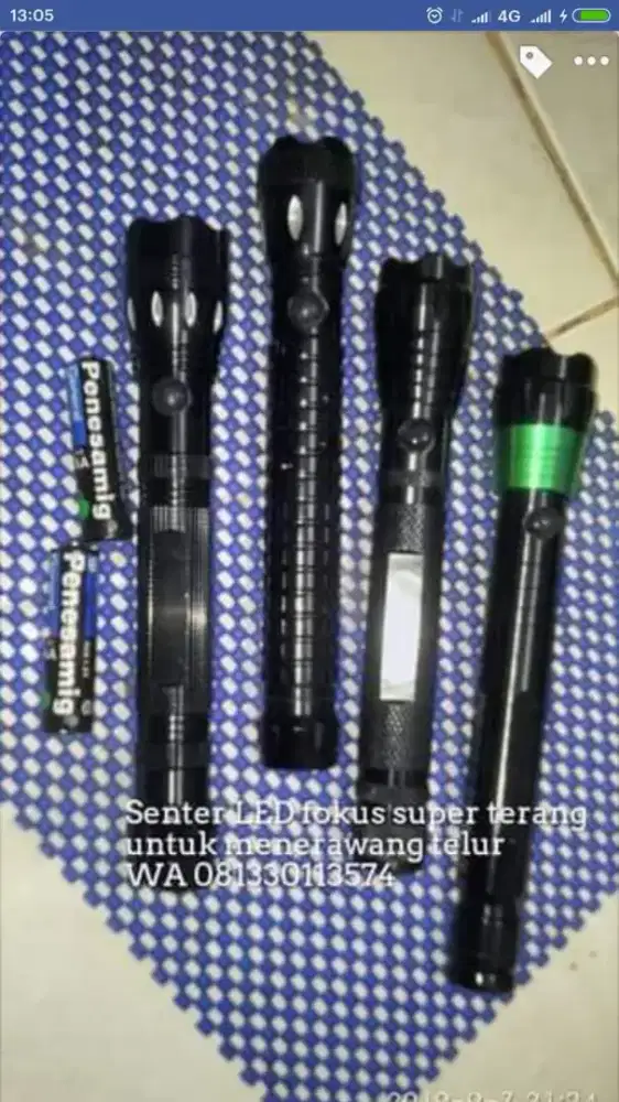 Senter LED super terang untuk menerawang telur