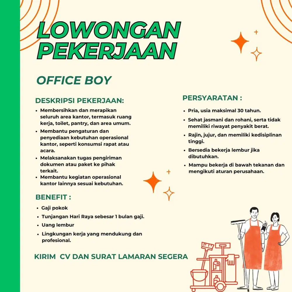 Lowongan Kerja Office Boy