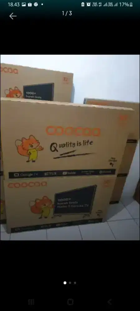 Tv led cooca 50 inc gress gransi resmi