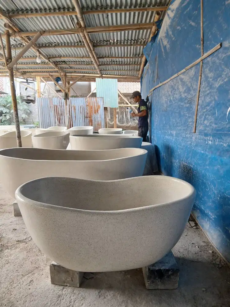 Bathtub Terazzo Lengkung Buple