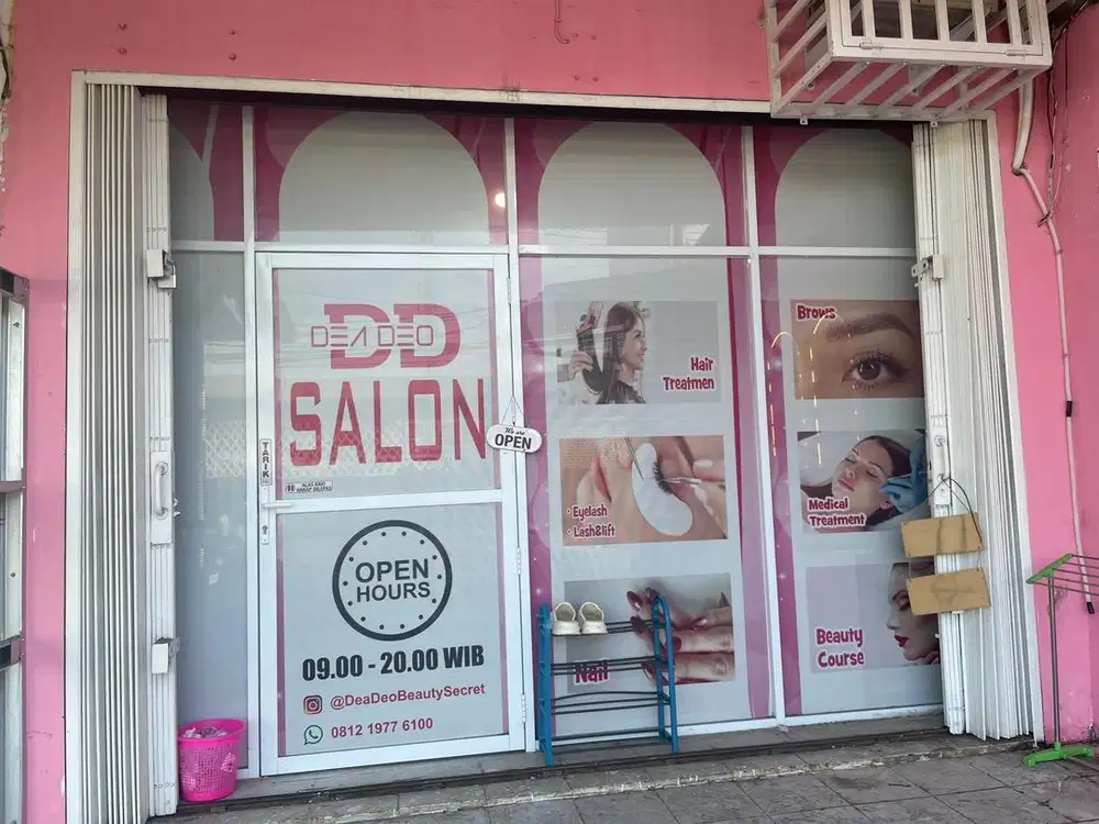 dijual PINTU KACA set / sekat kaca untuk usaha / murah