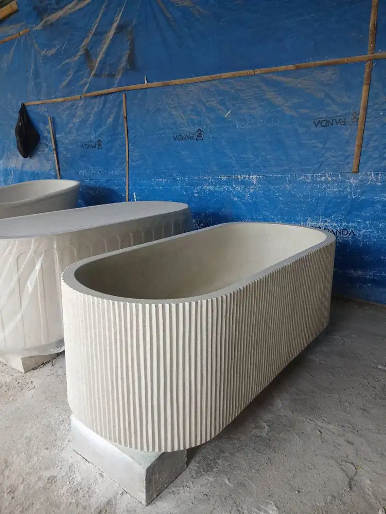 Bathtub Dinding Lurus Ulir Handmade Teraso