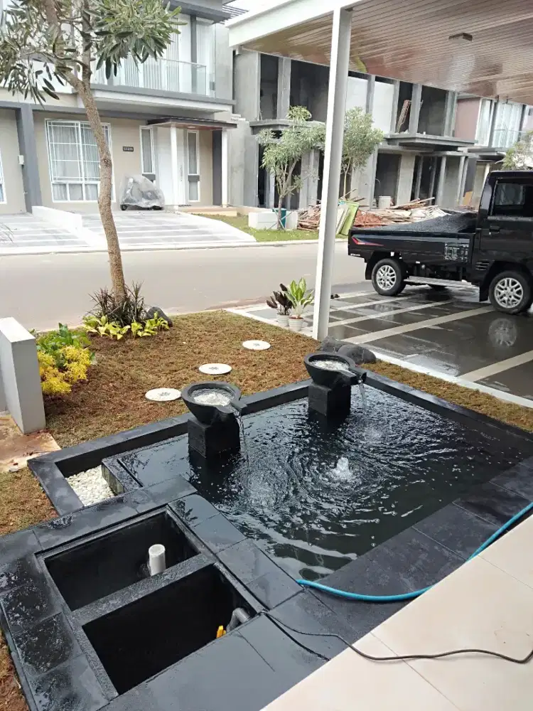 Jasa pembuatan kolam ikan minimalis